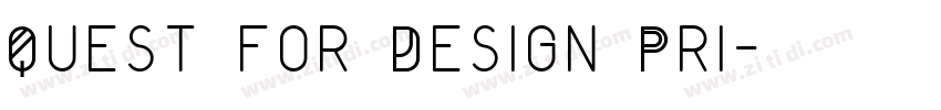 Quest for Design Pri字体转换
